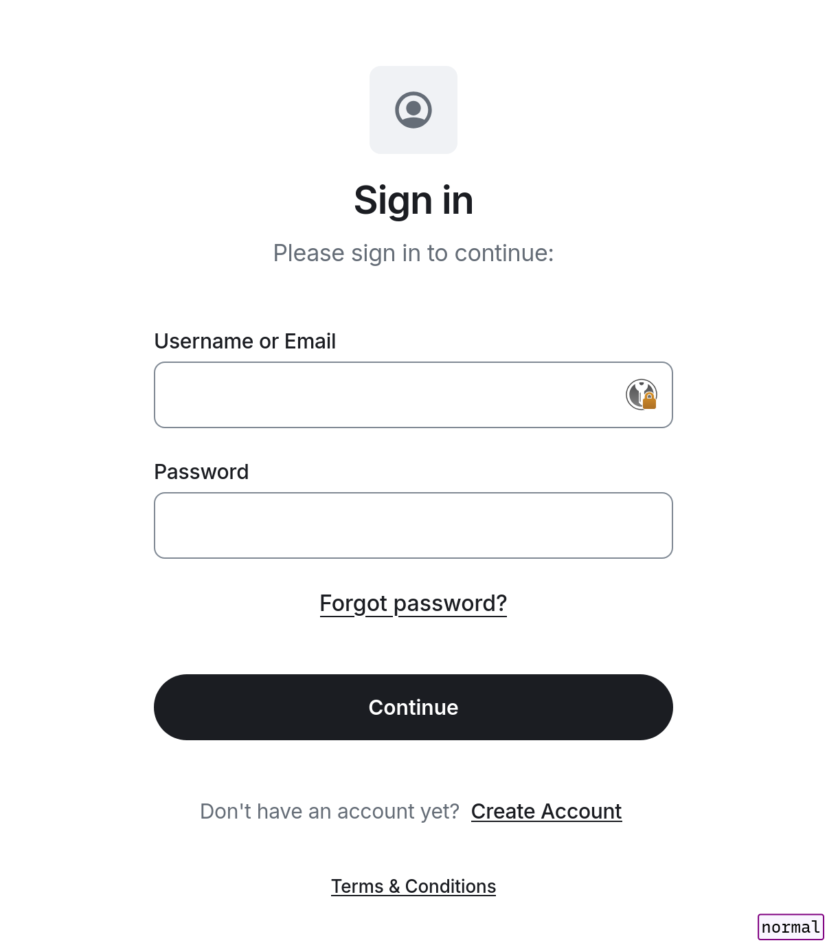 Click on the "Create Account" button